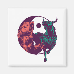 Bull and Bear - Stock Market Magnet