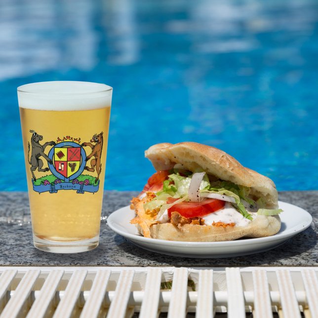 Bull and Boar Rampant BBQ Coat of Arms Glass (Creator Uploaded)