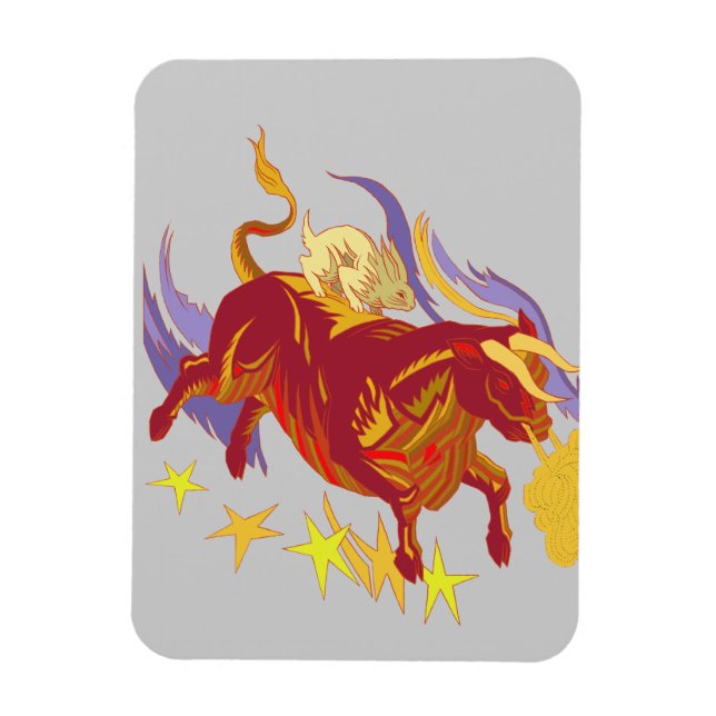 Bull and Rabbit Flexible Magnet (Vertical)