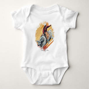 BULL AND RIDER BABY BODYSUIT