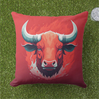 BULL ART, BULL IMAGE CUSHION