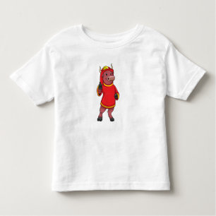 Bull as Firefighter with Helmet Toddler T-Shirt