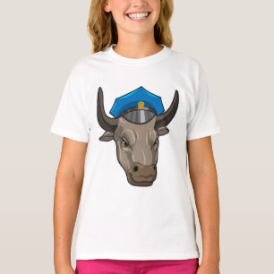 Bull as Police officer Police T-Shirt