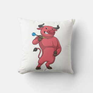 Bull at Darts with Dart Cushion