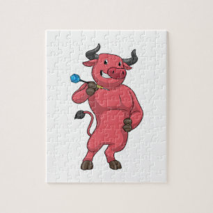 Bull at Darts with Dart Jigsaw Puzzle