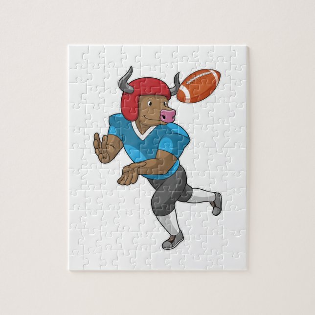 Bull at Football Sports Jigsaw Puzzle (Vertical)