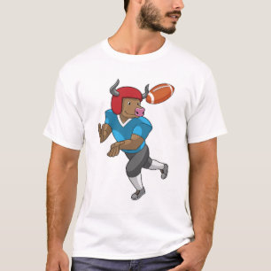 Bull at Football Sports T-Shirt