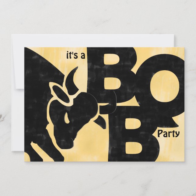 BULL BBQ party invitation (Front)