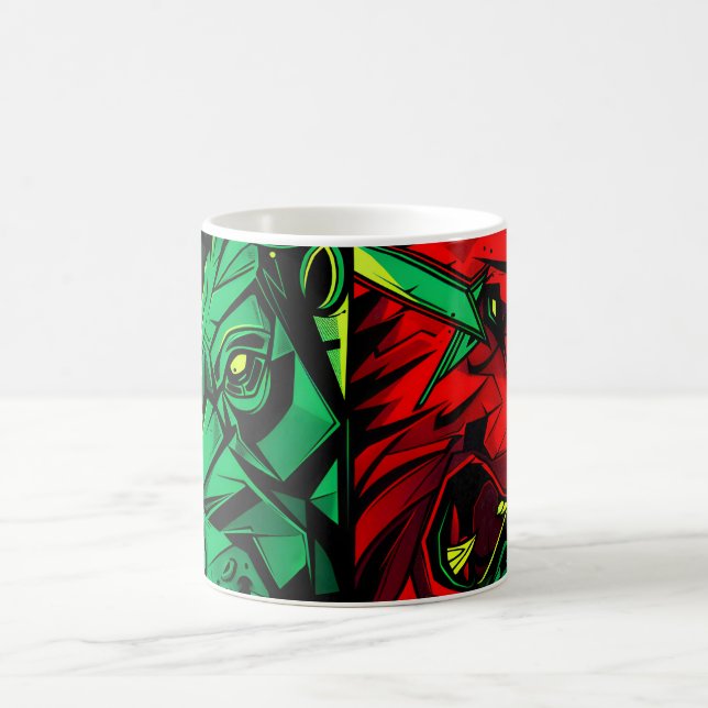 Bull Bear Duel Forces  Coffee Mug (Center)
