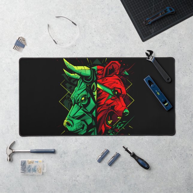Bull Bear Duel Forces  Desk Mat (Workstation)