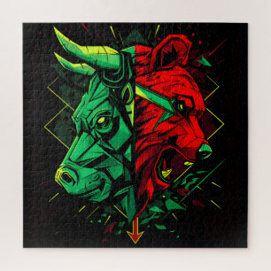 Bull Bear Duel Forces Jigsaw Puzzle