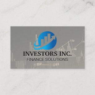 Bull Bear Stock Broker Financial Logo Business Card