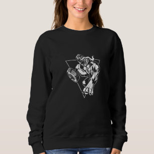 Bull Beast Lifting Weights Workout Taurus Gym Body Sweatshirt