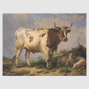 Bull by Eugene Joseph Verboeckhoven Tissue Paper
