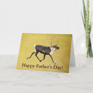 Bull Caribou Father's Day Card