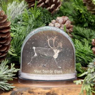 Bull Caribou (Reindeer) Snowglobe