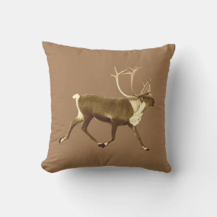 Bull Caribou - Sepia Cushion