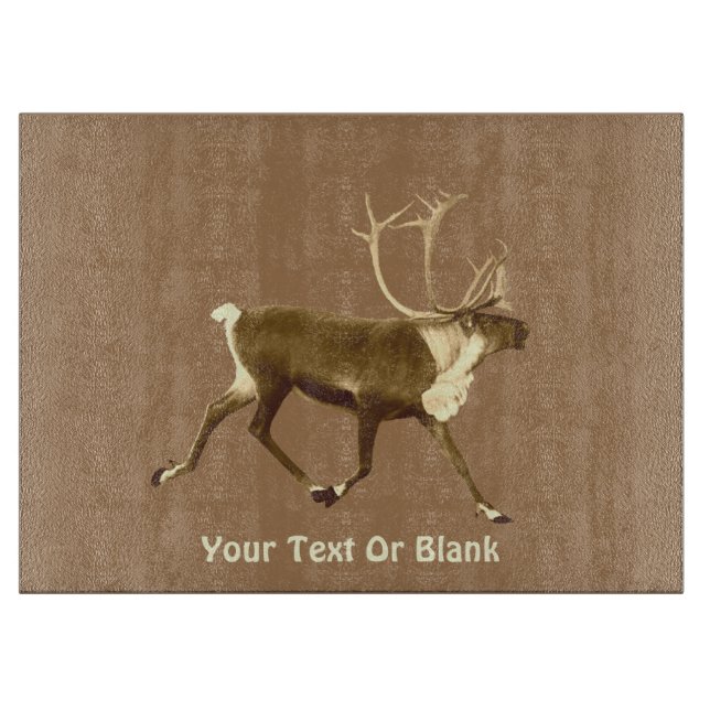 Bull Caribou - Sepia Cutting Board (Front)
