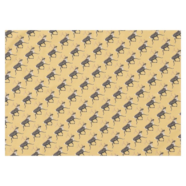 Bull Caribou Tablecloth (Front (Horizontal))