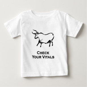 Bull Check Your Vitals Black Baby T-Shirt