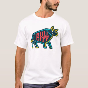 Bull City Neon Bull – Modern Durham North Carolina T-Shirt