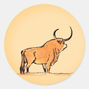 Bull Classic Round Sticker