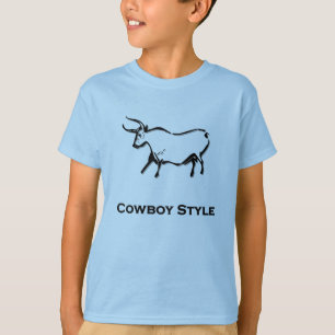 Bull Cowboy Style Black T-Shirt