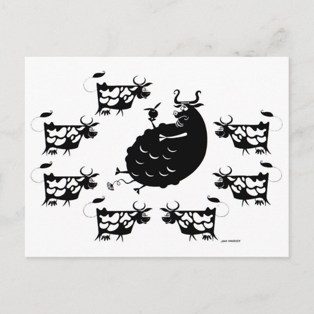 Bull & Cows Postcard (Front)