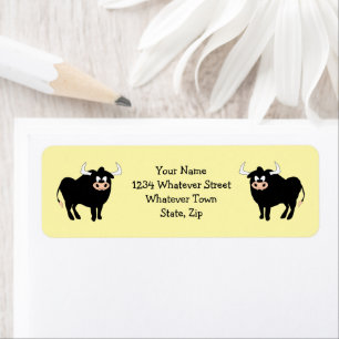 Bull Design Return Address Label