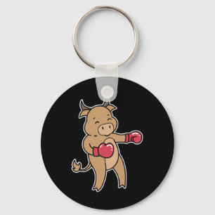 Bull Does Boxing Key Ring