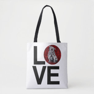 Bull Dog Love Tote Bag