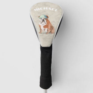 Bull Dog Lover Cream Personal Golf Head Cover