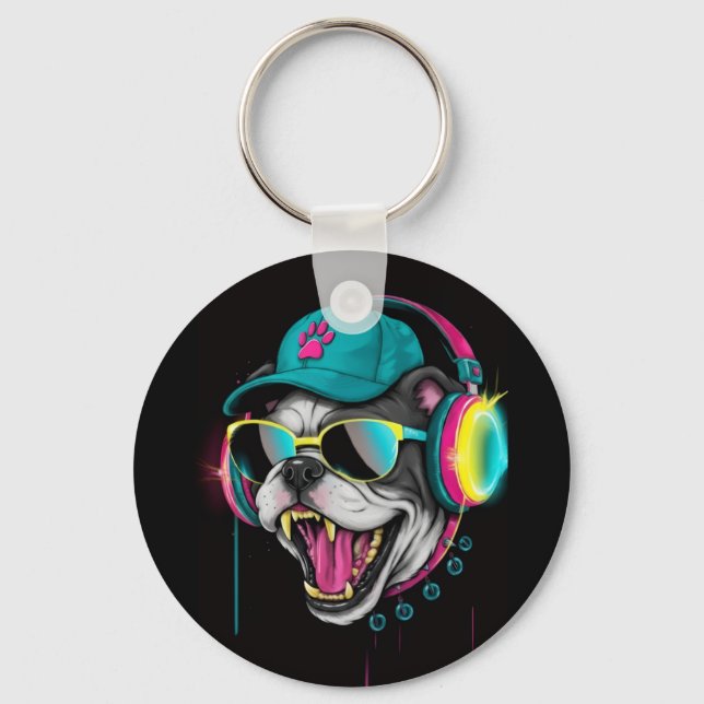 Bull dog lovers  key ring (Front)