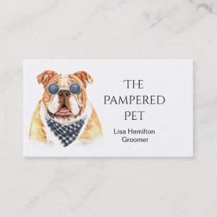 Bull Dog Pet Groomer/Vet/Sitters Business Card