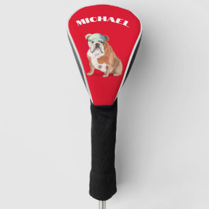 Bull Dog Red Personal Golf Head Cover