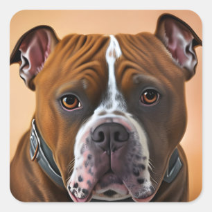 Bull Dog Square Sticker