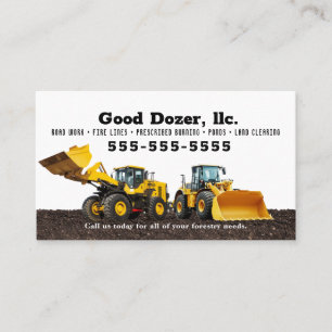 Bull Dozer Business Card 