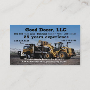 Bull Dozer Business Card
