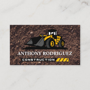 Bull Dozer Construction Soil Business Card