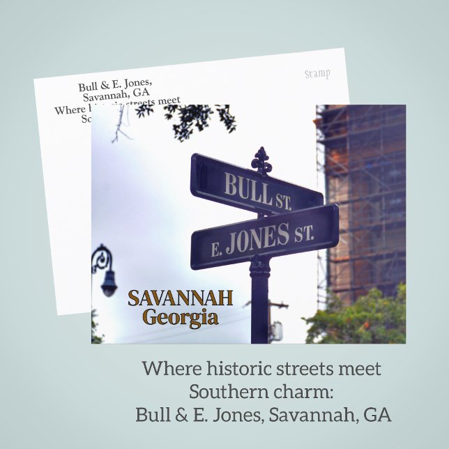 Bull & E. Jones Savannah, GA Photographic Postcard (Creator Uploaded)