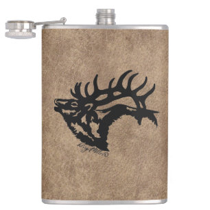 Bull Elk Flask