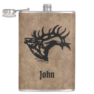 Bull Elk Flask