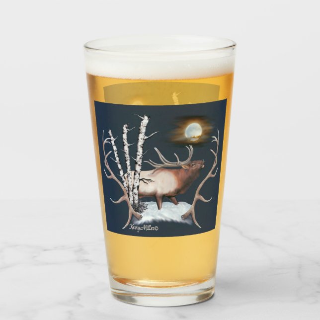 Bull Elk Glass (Front Filled)