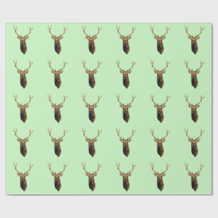 Bull Elk Head animal nature wildlife art Wrapping Paper