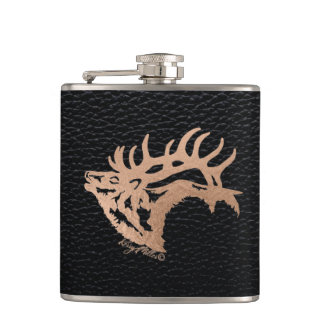 Bull Elk Hip Flask