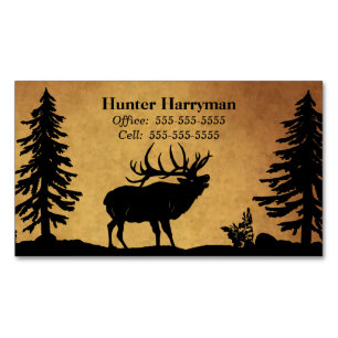 Bull Elk Hunter Outfitters Professional Magnetic Business Card