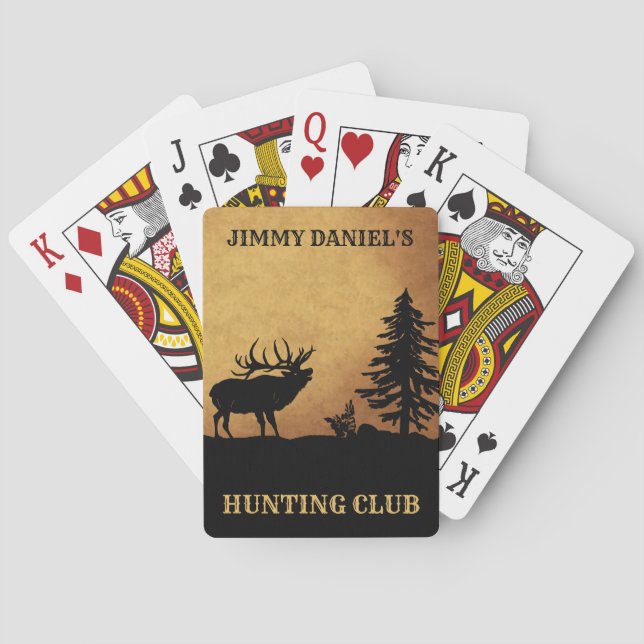 Bull Elk Hunting Club Lodge Playing Cards (Back)