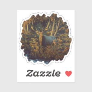 Bull Elk in Autumn Forest