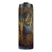 Bull Elk in Autumn Forest