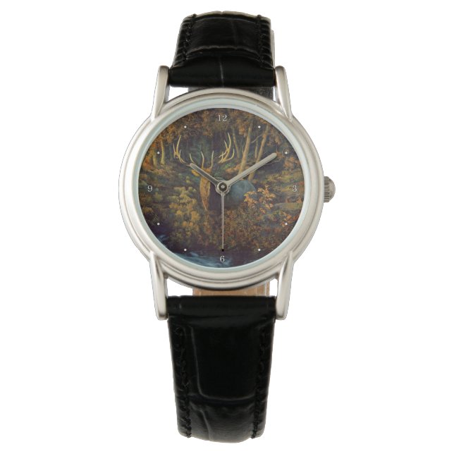 Bull Elk in Autumn Forest Watch (Front)